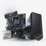 Deepcool MATREXX 55 3F+PSU 500W MotherBoard GA-A320M+AMD R5 1600 Ram 16 SSD 240+VGA GTX 1660 6G